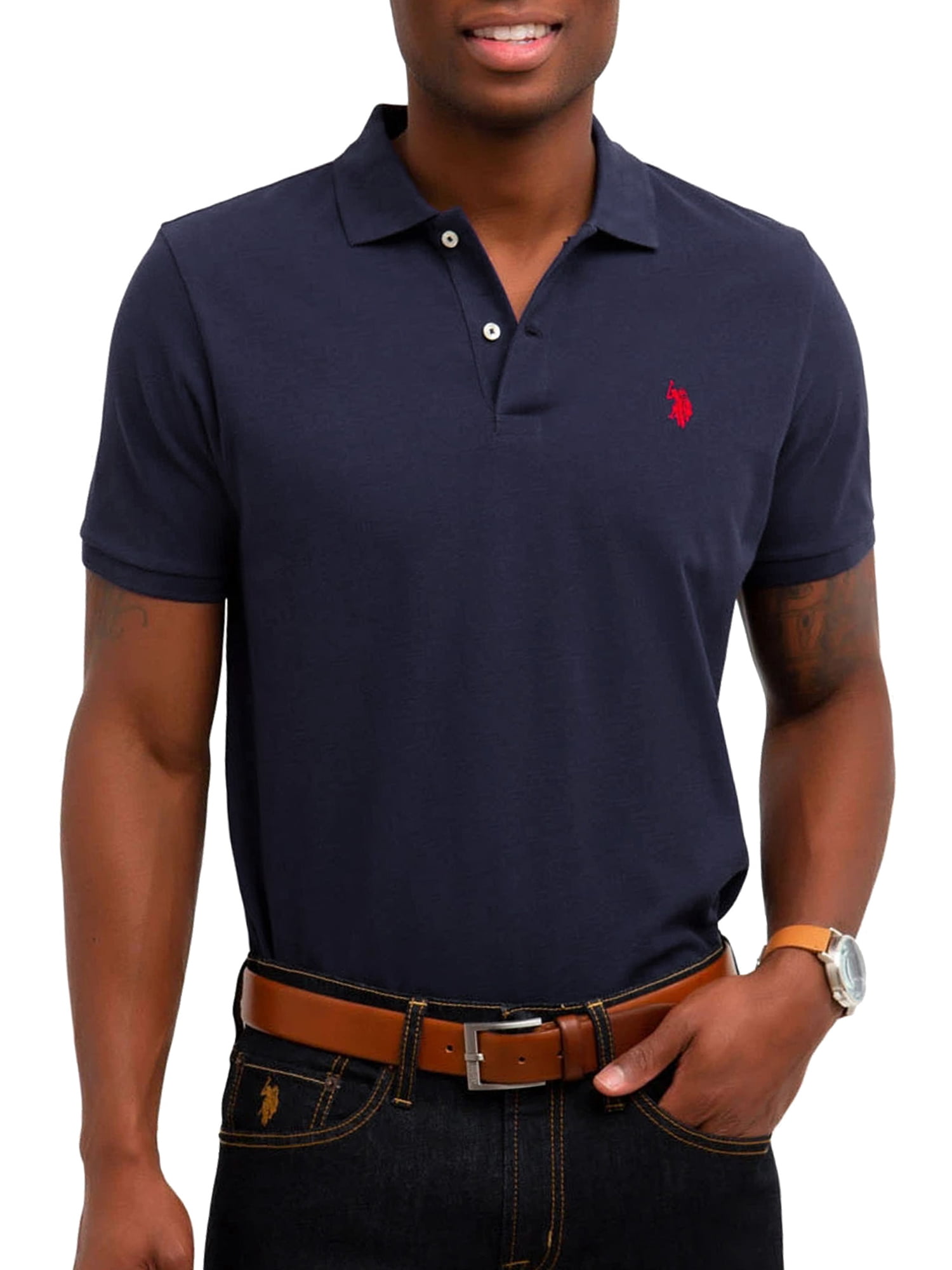 US Polo Assn. Short Sleeve Relaxed Fit Cotton Polo (Men's) 1 Pack ...