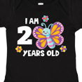 thumbnail image 4 of Inktastic I am 2 Years Old Cute Smiling Butterfly with Flowers Girls Baby Bodysuit, 4 of 5