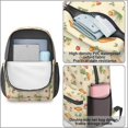 thumbnail image 4 of Mushroom and Sprig Cream Pattern 17" Waterproof Oxford School Backpacks for Teens, S-Shape Padded Straps, for School, Travel, Hiking, Camping, 4 of 5