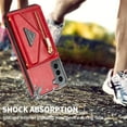 thumbnail image 5 of Dteck Case For Samsung Galaxy S22 Plus,Luxury Leather Zipper Card Holder Wallet Cross Body Shoulder Strap Case Shockproof Hybrid Rubber Kickstand Cover for Galaxy S22+ 5G,Red, 5 of 6