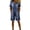 Navy, variant on Women's Off Shoulder Jumpsuit Button Front Closure Relaxed Fit With Pockets Lightweight Breathable Polyester For Summer Daily Wear Casual Outings