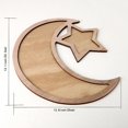 thumbnail image 2 of Rústico Crescent de madera SRAR Eid Al - Fitr fiesta vajilla de catering desar, 2 of 5