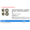 thumbnail image 2 of Engine Harmonic Balancer - Compatible with 1997 - 2003 Chevy Malibu 3.1L V6 1998 1999 2000 2001 2002, 2 of 2