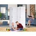 thumbnail image 2 of CL.HPAHKL 4 Panel Wooden Room Divider, 5.75 Ft Tall Indoor Portable Freestanding Partition Screen, Folding Privacy Wall Divider for Home Office Bedroom Restaurant, 68.9" x 15.75" Each Panel, White, 2 of 7