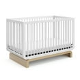 thumbnail image 3 of Storkcraft Santorini 5-in-1 Convertible Baby Crib, White with Driftwood, 3 of 26
