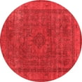 thumbnail image 1 of Ahgly Company Indoor Round Oriental Red Industrial Area Rugs, 5' Round, 1 of 4