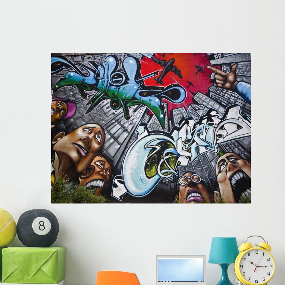 Graffiti Wall Mural by Wallmonkeys Peel and Stick Graphic (48 in W x 36