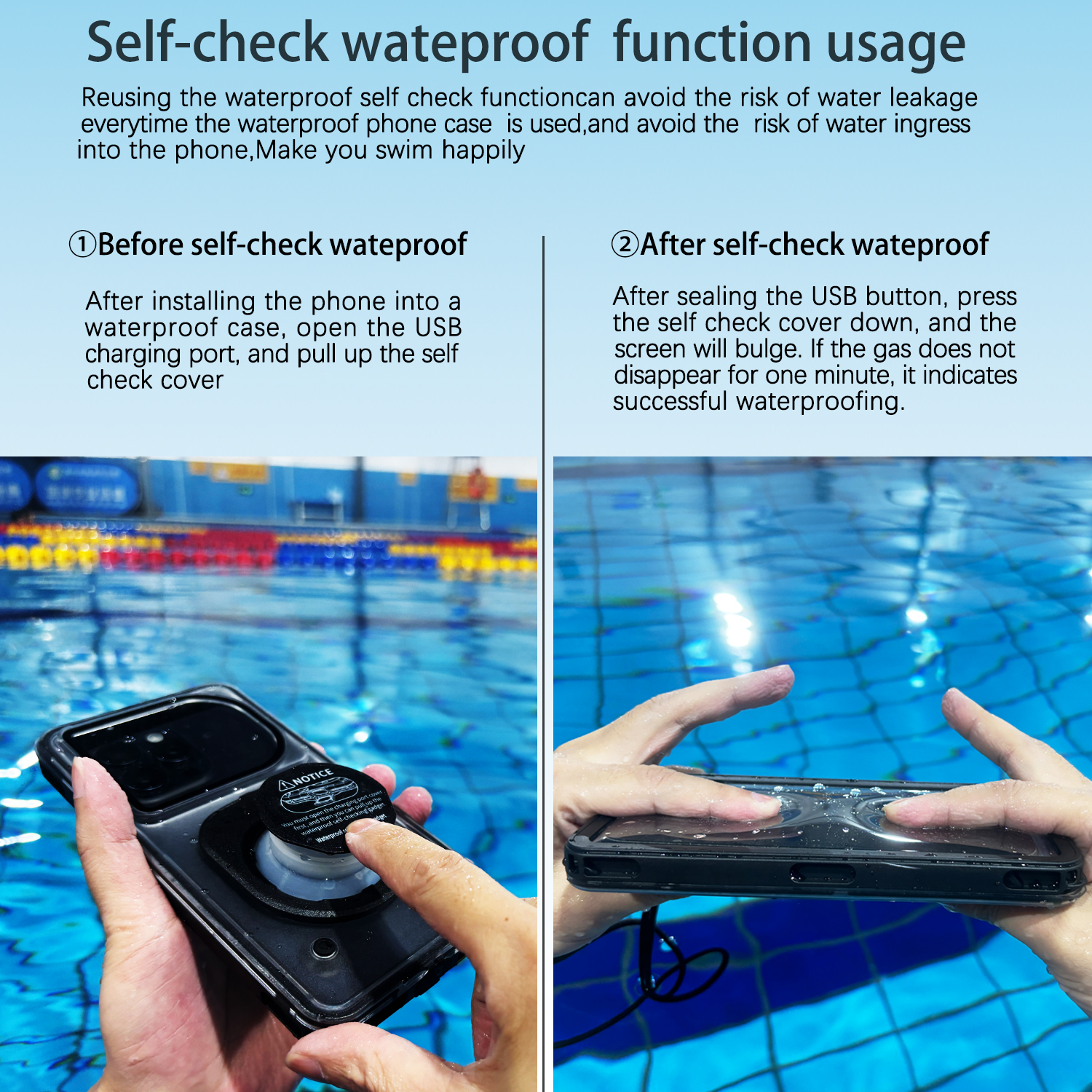 Foluu Waterproof Phone Pouch IPX8 Floating Dry Bag, Universal Waterproof Phone Case for iPhone Samsung up to 6.9", Beach Swimming Travel Essentials