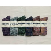 6 pairs BOMBAS Women's Performance Gripper Honeycomb Calf Socks size LG 6 Color