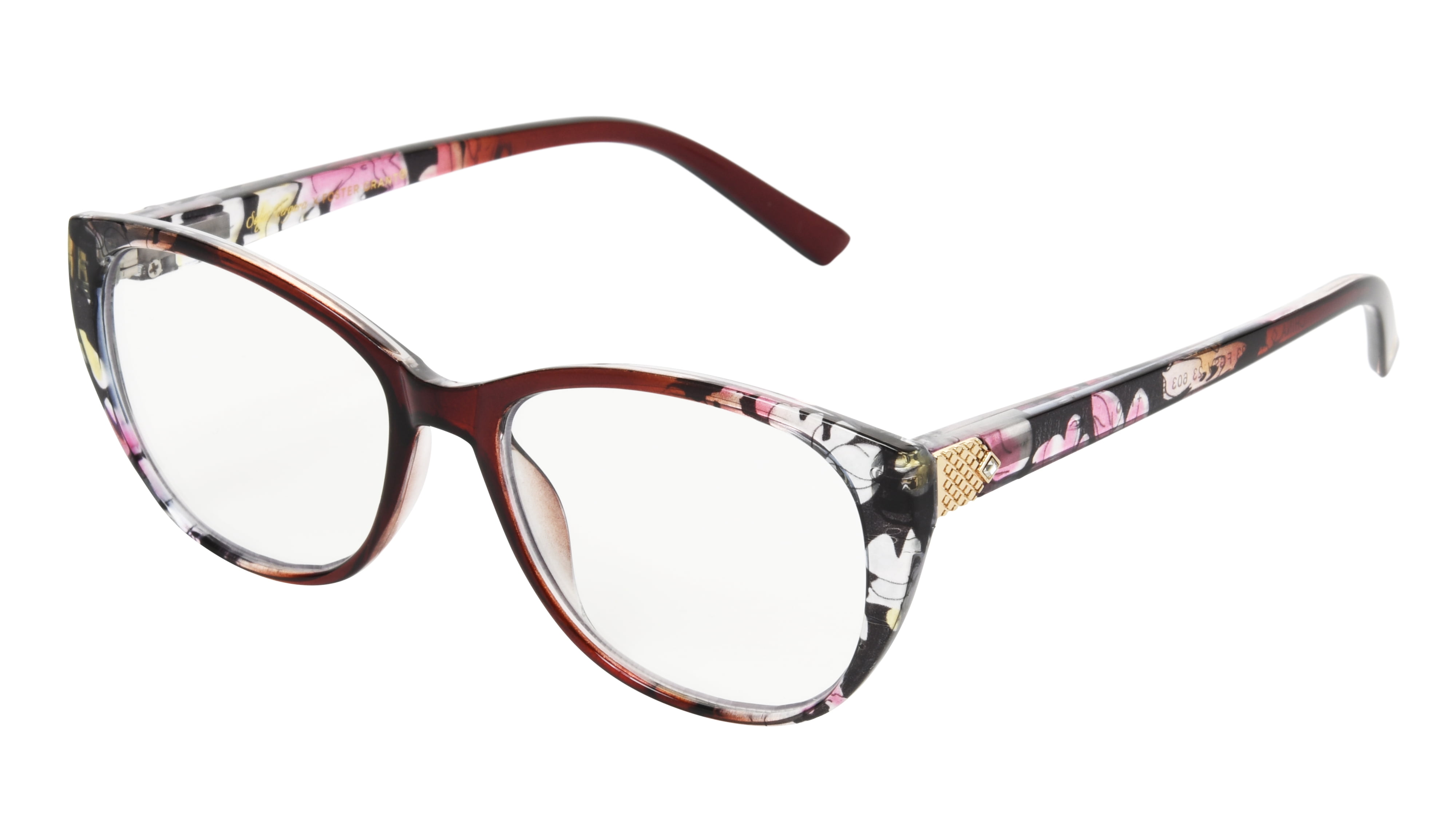 Sofia Vergara Berry Floral Cat Eye Reader 1.25