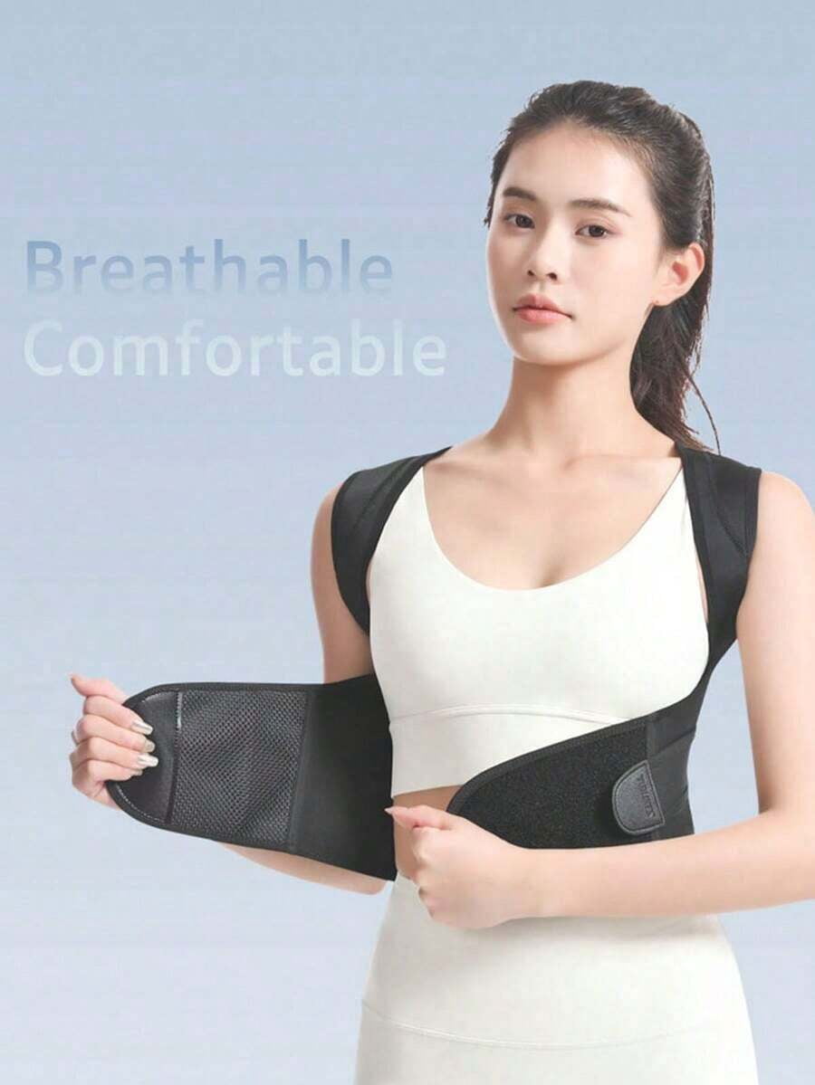 Adjustable Full Back Brace Posture Corrector For Men And Women Shoulder Straightener Back Support Improves Posture Scoliosis Hunchback Spine Corrector Gym Daily Accessory