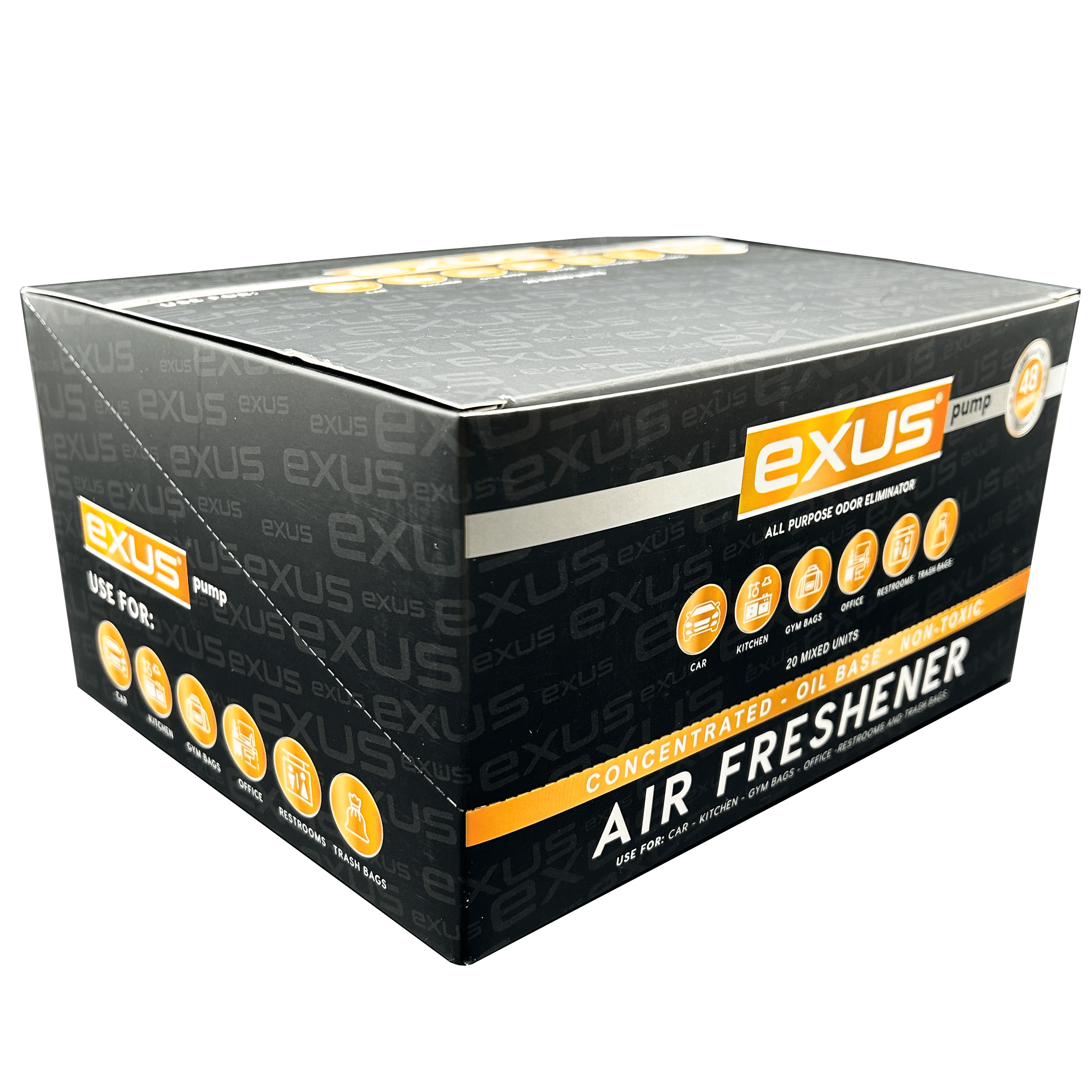 Exus Pump Concentrated Oil Based Spray Odor Eliminator & Air Freshener Display Mix (20 Count)