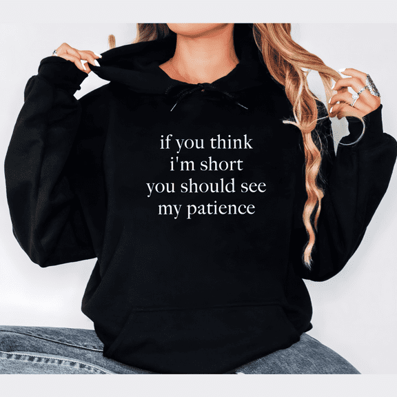 Unisex Black Witty Self Description Graphic Sweatshirt Print Hoodie S-3XL Size Tops