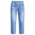 thumbnail image 5 of RFQWOVSR Womens Elastic Waist Straight Leg Cropped Jeans Stretchy Casual Denim Pants M, 5 of 5