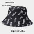 thumbnail image 4 of Sombrero de pescador con letras de cabeza grande para hombres y mujeres XL gorra grande de Hip Hop sombrero de pescador sombrero de sol de verano de talla grande Panamá, 4 of 5