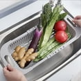thumbnail image 4 of Veeogra Clearance,Drying Rack Kitchen,Strainer,Kitchen Retractable Sink Drain Basket Multi Functional Fruit And Vegetable Cleaning Basket Drain Dish Rack Plastic Rack,Kitchen Gadgets, 4 of 7