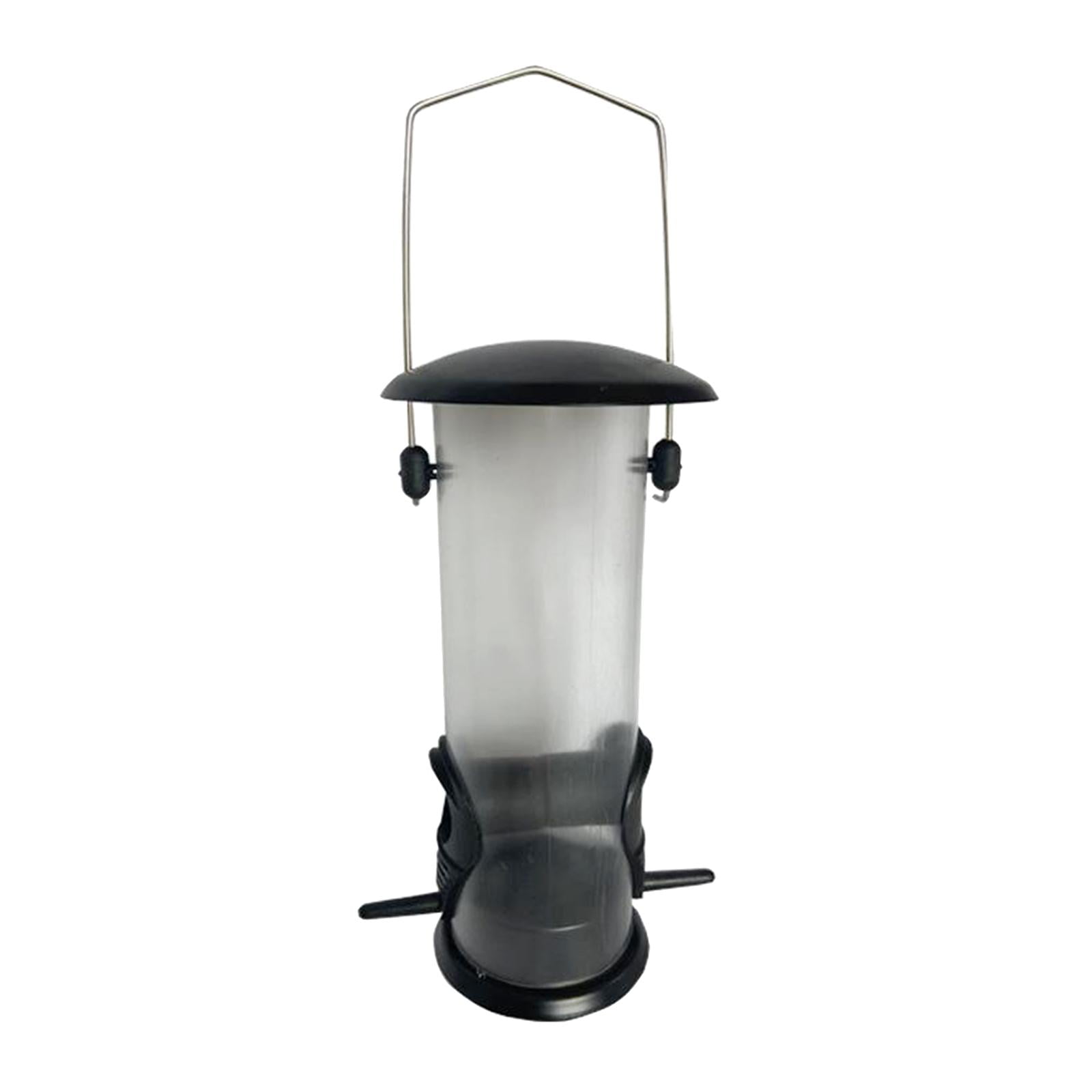 YWMJZEU Clear Tube Bird Feeder with 2 Feeding Ports, Premium Hard Plastic Outdoor Bird Feeder Hanger Hanging Garden Wild Bird (1.5L Capacity)