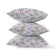 thumbnail image 3 of Roses Sprayed Stars Suede Zippered Pillow with Insert in Indigo Gray 20 x 20, 3 of 7