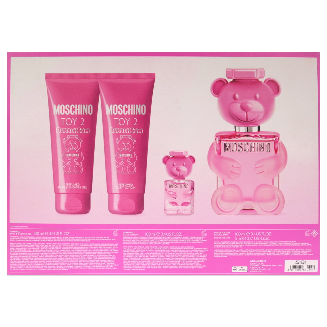 MOSCHINO TOY 2 香水セット 4本 Moschino Toy 2 Bubble Gum 4PCS Eau de Toilette Gift Set For Women