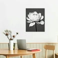 thumbnail image 2 of PIKWEEK Canvas Wall Art Unframe Wall Decor Abstract Vintage White Flower Painting Modern Wall Art Black And White Picture Artwork for Walls for Living Room Bedroom Bathroom Decoration, 2 of 4