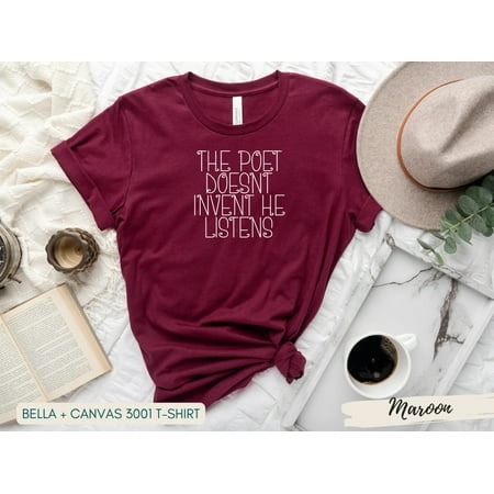 Poet Shirt  Literary Shirt  Library Shirt  Librarian Shirt  A Poet Listens Sweatshirt  Bookish Shirt  Literature Shirt  Book Lover Gift