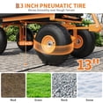 thumbnail image 5 of Garden Cart,Graden Dump Cart, 1200 LB Capacity, Yard Utility Wagon with 180° Adjustable Handle, All Terrain Tires & Quick Release System, Poly Dump Cart for Soils Plants Tools, Heavy Duty, 5 of 7