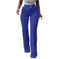 thumbnail image 2 of Mifsaly Office Pants for Women High Waisted Bootcut Slacks Stretch Comfortable Slim Fit Straight Leg Trousers for Business Casual Work Blue,M, 2 of 6