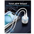 thumbnail image 6 of Car Charger, 2-Pack 40W Dual Port Fast USB C Charger Power Lighter Adapter with 3FT to Cable, 6 of 6