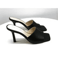 thumbnail image 4 of MARC FISHER Womens Black Cushioned Danria Square Toe Stiletto Slip On Dress Heeled Sandal 9 M, 4 of 5
