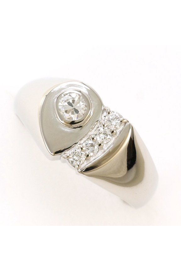 Pre-Owned Pm900 Platinum Ring with 1 Diamond (0.24 ct), Certificate of Authenticity, Total...