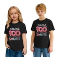 thumbnail image 2 of CAIXIA 100th School Days Shirt for Kids Happy 100 Days Short Sleeve Crewneck T-Shirt Boys Girls Preppy Uniform Funny Tee Tops,Black, 2 of 7