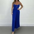 thumbnail image 2 of Sleeveless Strapless Slim Fit Jumpsuit Elegant Long Skirt Suit for Women Stylish Wrap Design Comfortable Formal Outfit, 2 of 2