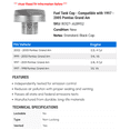 thumbnail image 2 of Fuel Tank Cap - Compatible with 1997 - 2005 Pontiac Grand Am 1998 1999 2000 2001 2002 2003 2004, 2 of 2