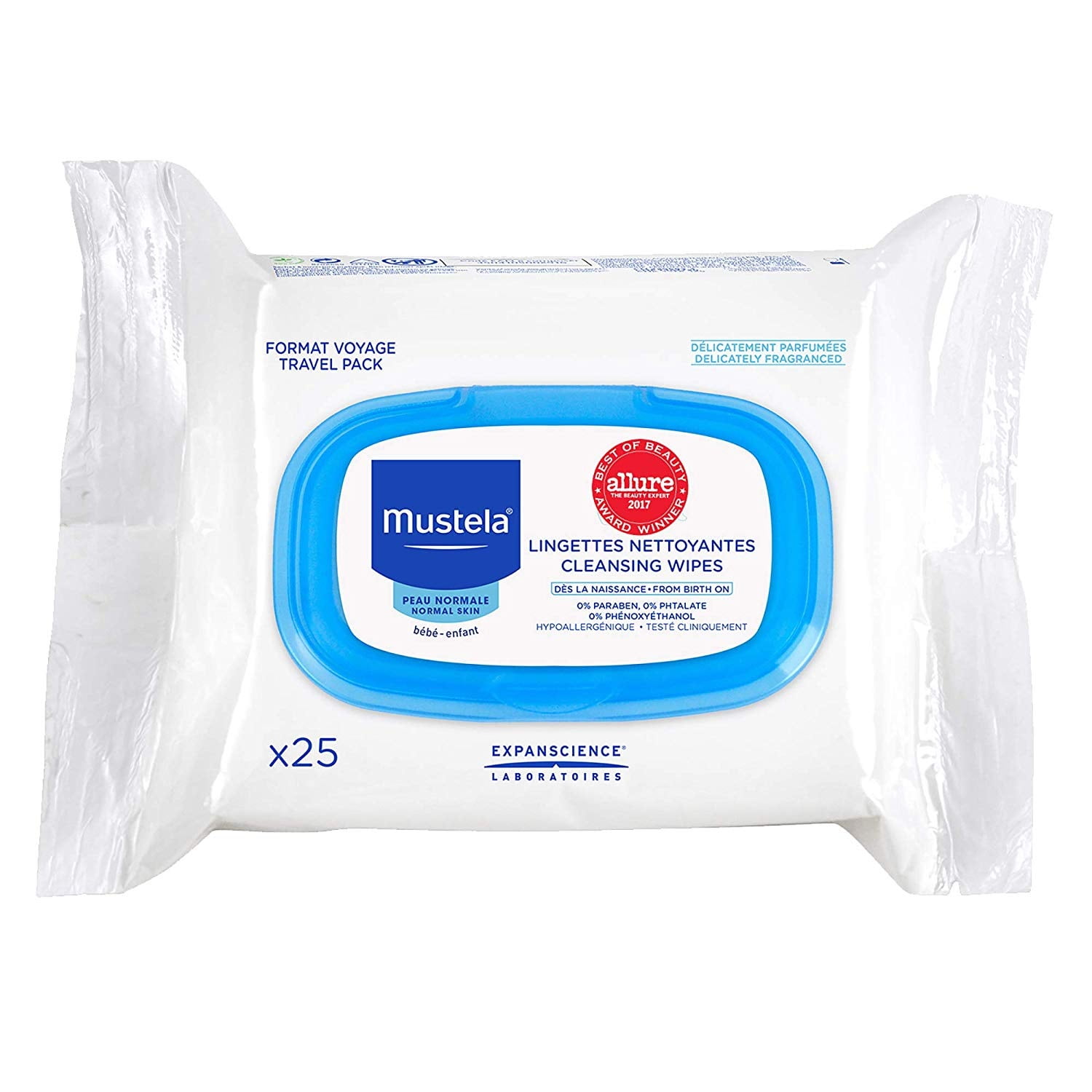 Mustela Baby Cleansing Wipes Hypoallergenic Delicately Fragranced 25 Count Walmart Com Walmart Com