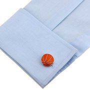 Perfect Cufflinks Orange with Silver Cufflinks