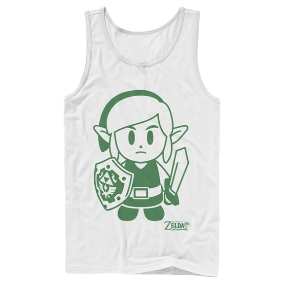 Men's Nintendo Legend of Zelda Link's Awakening Sleek Avatar Tank Top White Medium