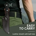 thumbnail image 6 of Plys Camping Knife with Sheath, Full Tang Outdoor Hunting Gear Tactical Fixed Blade Knives with PP Fiber Handle, 4 inch Black Straight Blade, 6 of 7