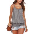 thumbnail image 2 of Aoochasliy Tank Tops for Women Clothes Women's Fashion Tops Solid Sleeveless Tape Female Round Neck Loose T-shirt Tops, 2 of 9