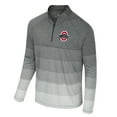 thumbnail image 2 of Men's Colosseum  Gray Ohio State Buckeyes AI Striped Mesh Quarter-Zip Raglan Windshirt, 2 of 3
