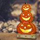thumbnail image 5 of Regalo de luz LED de madera, decoración de mueca de calabaza de Halloween, 5 of 5