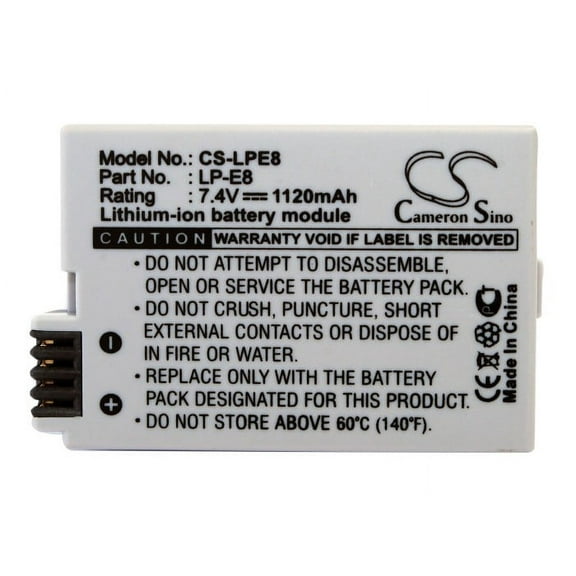 Replacement Battery For Canon 7.4v 1120mAh/8.29Wh Camera Battery