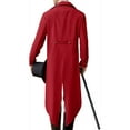 thumbnail image 3 of LANGWYQU Long Sleeved Men V-Neck Solid Vintage Costume Jacket Trench Coat, 3 of 5