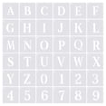 thumbnail image 1 of Unique Bargains 6 Inch Letter Number Stencils 5.7' Width Reusable Alphabet Numbers Templates Set with Ring, White 36 Pack, 1 of 6