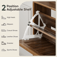 thumbnail image 2 of Smart FENDEE 62.99“ Tall Shoe Cabinet with Rack and 7 Hooks, 2 Flip-Down Drawer, Hall Tree, Walnut, 2 of 6