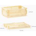 thumbnail image 2 of 4-Pack Mini Storage Crates Plastic Baskets for Desktop Shelf Drawer, Storage Bin Organizers Stackable Folding Containers Baskets for Kitchen Classroom Bedroom Bathroom Office(5.9"x 3.8"x 2.2"), 2 of 8
