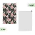 thumbnail image 2 of Easygdp Rose Flowers Golf Towel 24x16in for Men and Women with Carabiner Clip for Easy Attachment, 2 of 8