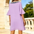 thumbnail image 4 of Vestido de Manga Ruffle Polka Chiffon Manga Larga Casual Cómodo Y Elegante para las Mujeres Primavera Verano Uso Diario, 4 of 5