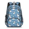 thumbnail image 2 of Spaniel and Bone Blue Pattern Cute School Backpack Bag with Padded Back and Adjustable Shoulder Straps 16.9 X 12.6 X 5.9 Inches, 2 of 5