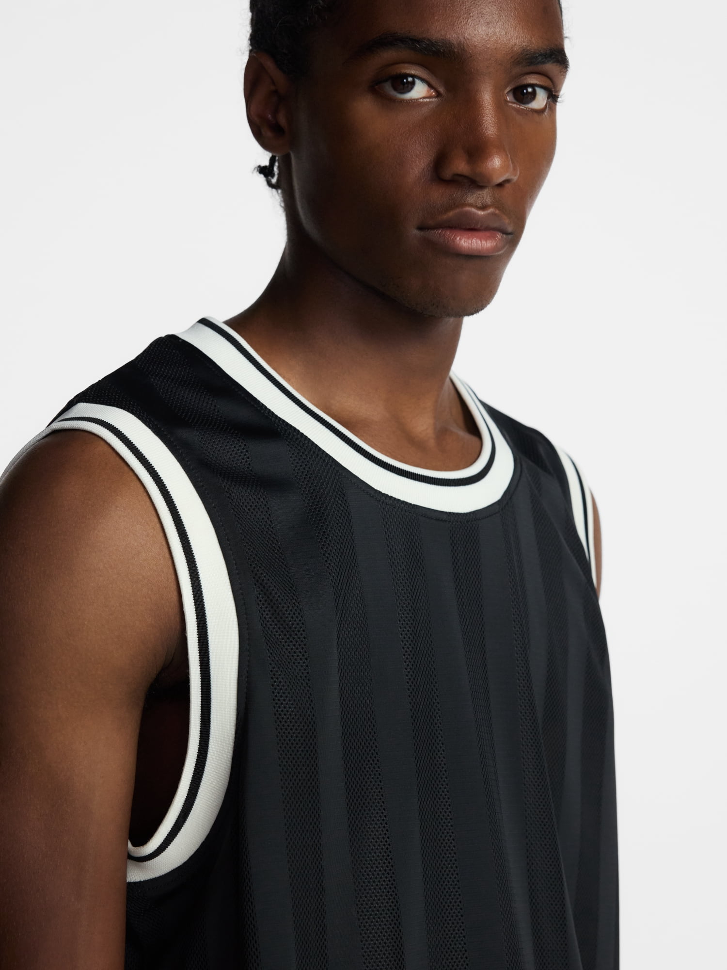 No Boundaries Striped Mesh Tank Top, Men's XS-2XL