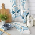 thumbnail image 3 of Christmas Blue Gnome Snowflake Kitchen Towels Dish Towel Set of 2,Buffalo Plaid Absorbent Hand Towels Cleaning Dishcloth Tea Towels,Retro Linen Reusable Drying Dish Cloths, 3 of 11